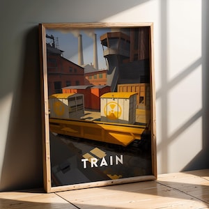 CS2 Train A Site - Retro Travel Poster | CS2 CSGO Merch | Game Room | Gaming Poster | Art Print | CounterStrike Decor | Gifts For Dad