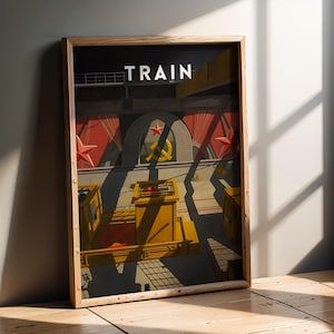 CS2 Train B Site - Retro Travel Poster | CS2 CSGO Merch | Game Room | Gaming Poster | Art Print | CounterStrike Decor | Gifts For Dad