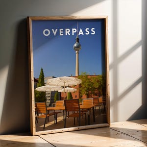 CS2 Overpass Cafe - Retro Travel Poster | CS2 CSGO Merch | Game Room | Gaming Poster | Art Print | CounterStrike Decor | Gifts For Dad