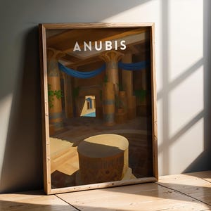 CS2 Anubis A Site - Retro Travel Poster | CS2 CSGO Merch | Game Room | Gaming Poster | Art Print | CounterStrike Decor | Gifts For Dad