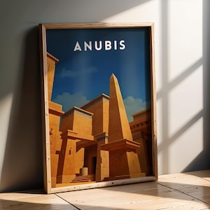 CS2 Anubis B Site - Retro Travel Poster | CS2 CSGO Merch | Game Room | Gaming Poster | Art Print | CounterStrike Decor | Gifts For Dad