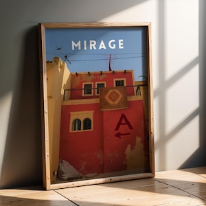CS2 Mirage T Spawn - Retro Travel Poster | CS2 CSGO Merch | Game Room | Gaming Poster | Art Print | CounterStrike Decor | Gifts For Dad