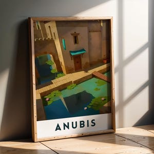 CS2 Anubis Boat - Retro Travel Poster | CS2 CSGO Merch | Game Room | Gaming Poster | Art Print | CounterStrike Decor | Gifts For Dad