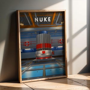 CS2 Nuke Lowers - Retro Travel Poster | CS2 CSGO Merch | Game Room | Gaming Poster | Art Print | CounterStrike Decor | Gifts For Dad