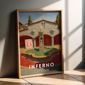 CS2 Inferno B Site - Retro Travel Poster | CS2 CSGO Merch | Game Room | Gaming Poster | Art Print | CounterStrike Decor | Gifts For Dad