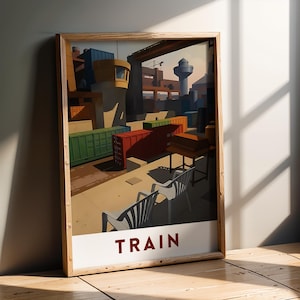 CS2 Train SL - Retro Travel Poster | CS2 CSGO Merch | Game Room | Gaming Poster | Art Print | CounterStrike Decor | Gifts For Dad