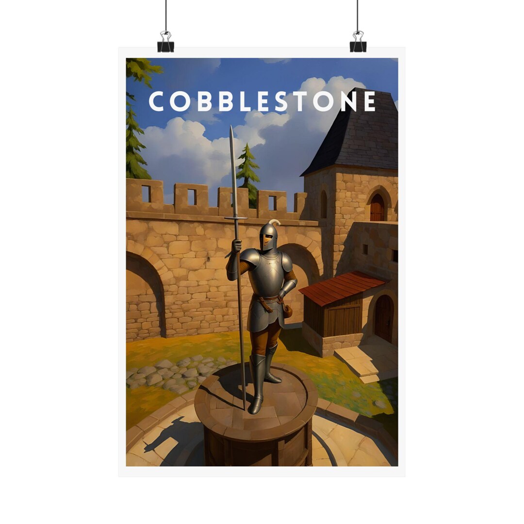 CS2 Cobblestone B Site - Retro Travel Poster | CS2 CSGO Merch | Game ...