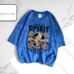 Men&#39;s Freedom Inspired T-Shirt | Retro Cartoon Art Tee | Loose Fit Cotton Style | Fashionable Short Sleeve Top | Graphic Statement Design