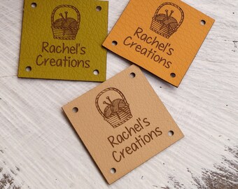 Labels for handmade items - Product labels - Product tags - Custom clothing labels - Knitting tags - Crochet labels - Sewing labels - 25 pc