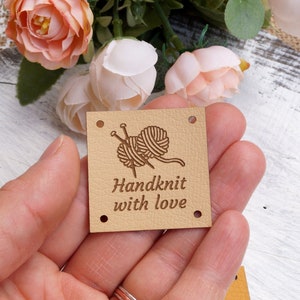 Leather tags for handmade items, tags for handmade items, labels for handmade items, leather tags, leather tags for crochet, set of 25 pc