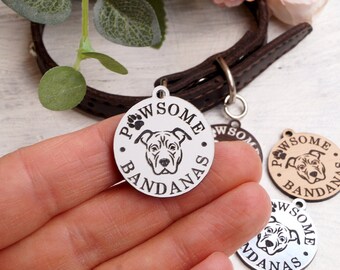 Custom made tags for handmade dog leashes and accessories - personalized acrylic tags - laser engraved tags - set of 25 pc