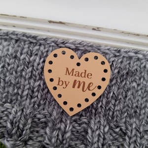 Leather tags for handmade items, personalized faux leather tags for knitting, crochet, sewing, set of 25 pc