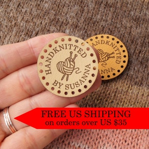 Leather tags, knitting labels, labels for handmade items, faux leather labels, vegan leather tags, tags for handmade items, set of 25 pc