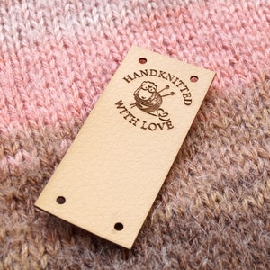 Labels for handmade products, leather tags for crochet, leather labels, leather tags for handmade items, clothing labels, knitting tags, 25