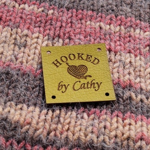 Labels for handmade items, faux leather labels for your knitted and crocheted products, personalized labels, custom tags, logo labels, 25 pc