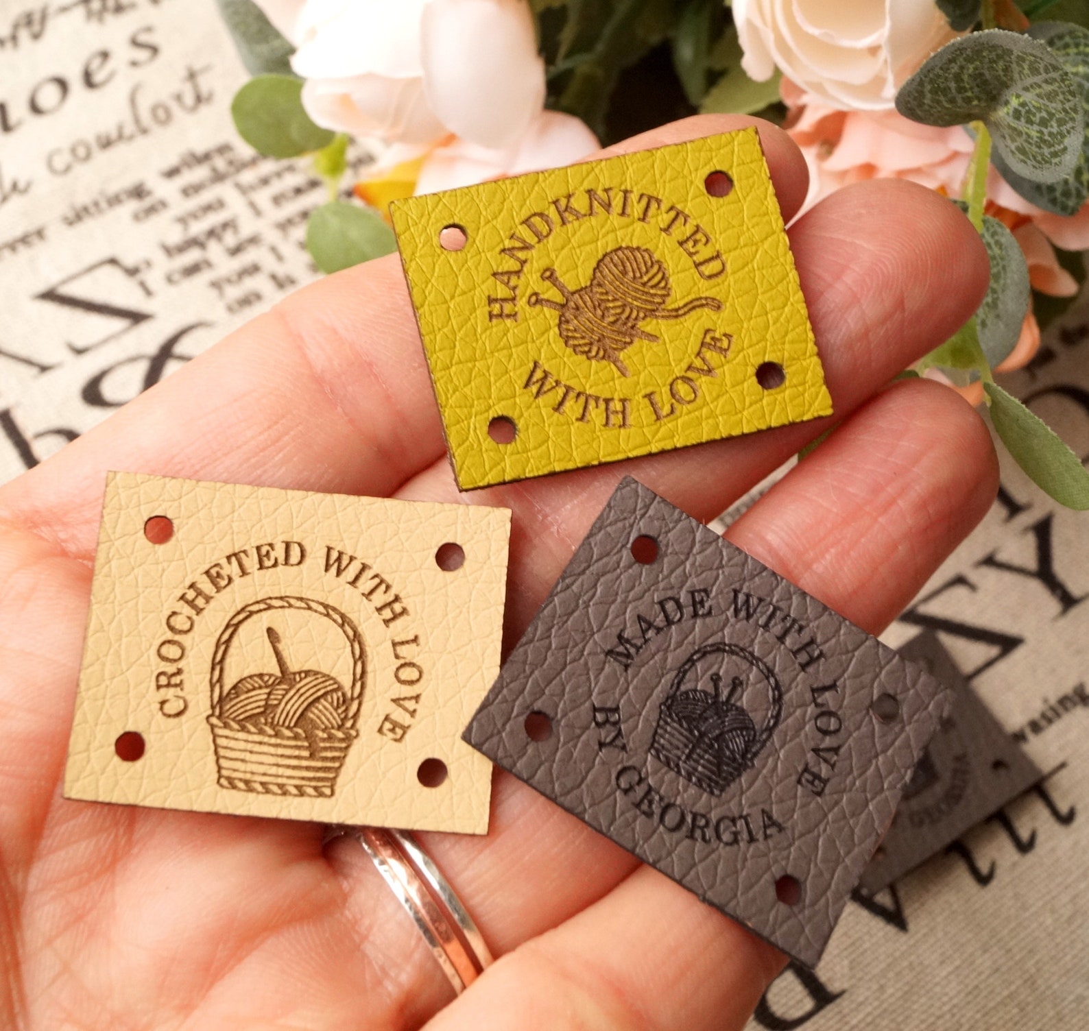 Labels for Handmade Items Leather Tags for Handmade Items Etsy