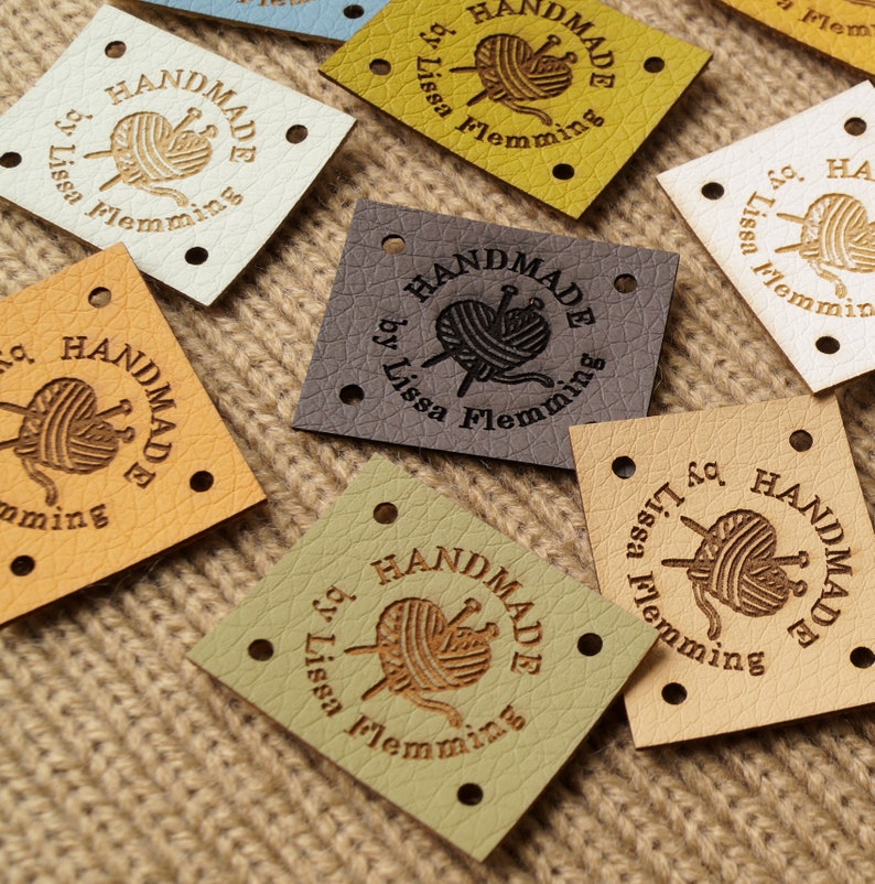 Labels for handmade items leather tags personalized clothing Etsy