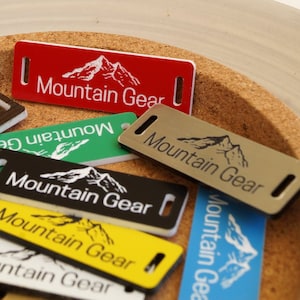 Labels for handmade items - laser cut and engraved acrylic tags - personalized plastic labels for crochet, knitting, sewing tags  25 pc