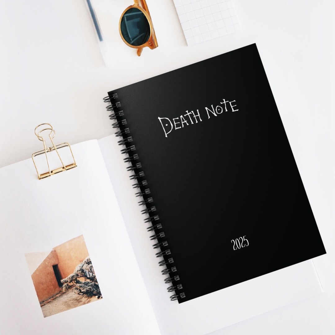 Death Note Notebook Ruled Line, Spiral Journal, New Year 2025 Gift ...