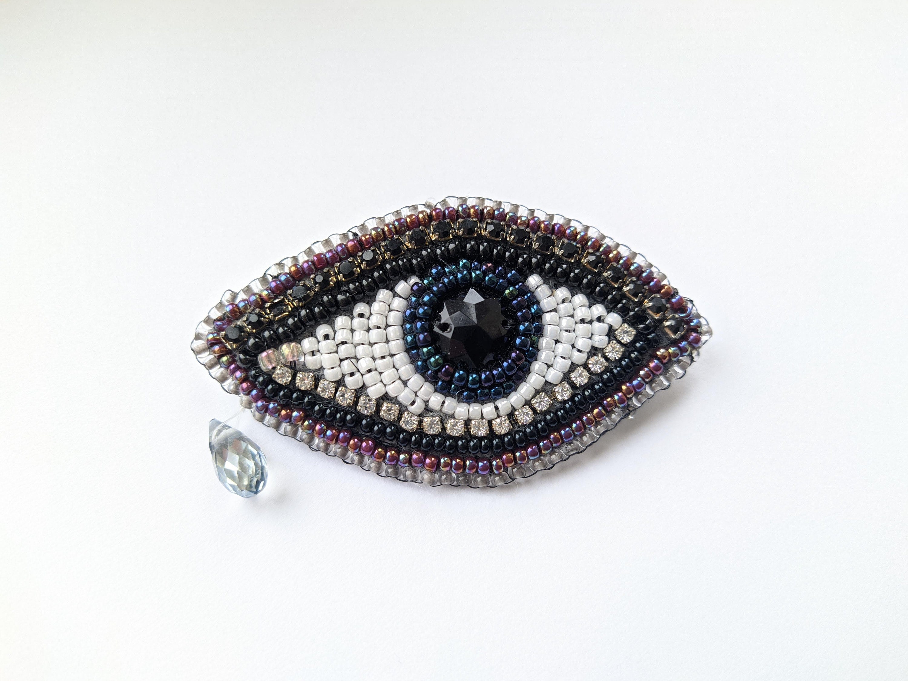 Gray Crying Eyes Printed Dress(Brooch Not Included) il_fullxfull.3147960487_3xog.jpg