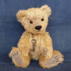 E-Pattern of artist teddy bear Benjamin 12 in PDF format, OOAK, beige, amber, mohair, jointed image 3