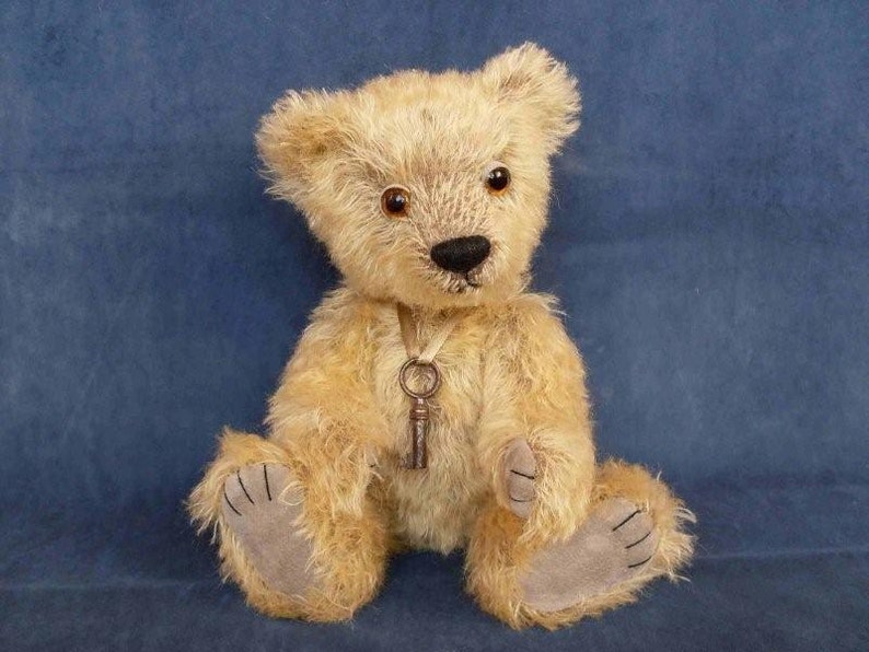 E-Pattern of artist teddy bear Benjamin 12 in PDF format, OOAK, beige, amber, mohair, jointed image 3