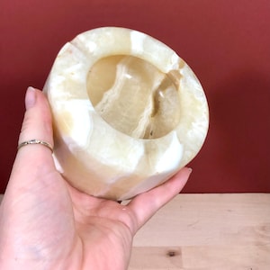 Vintage Ashtray Onyx, Stone, mid century modern