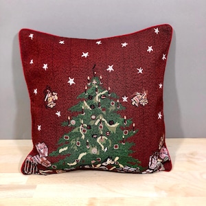 cushion cover, tapestry, winter decor, Christmas, Christmas tree