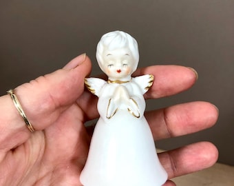 Vintage Angel, Praying Angel, Little Angel, Mini Figure, Bell