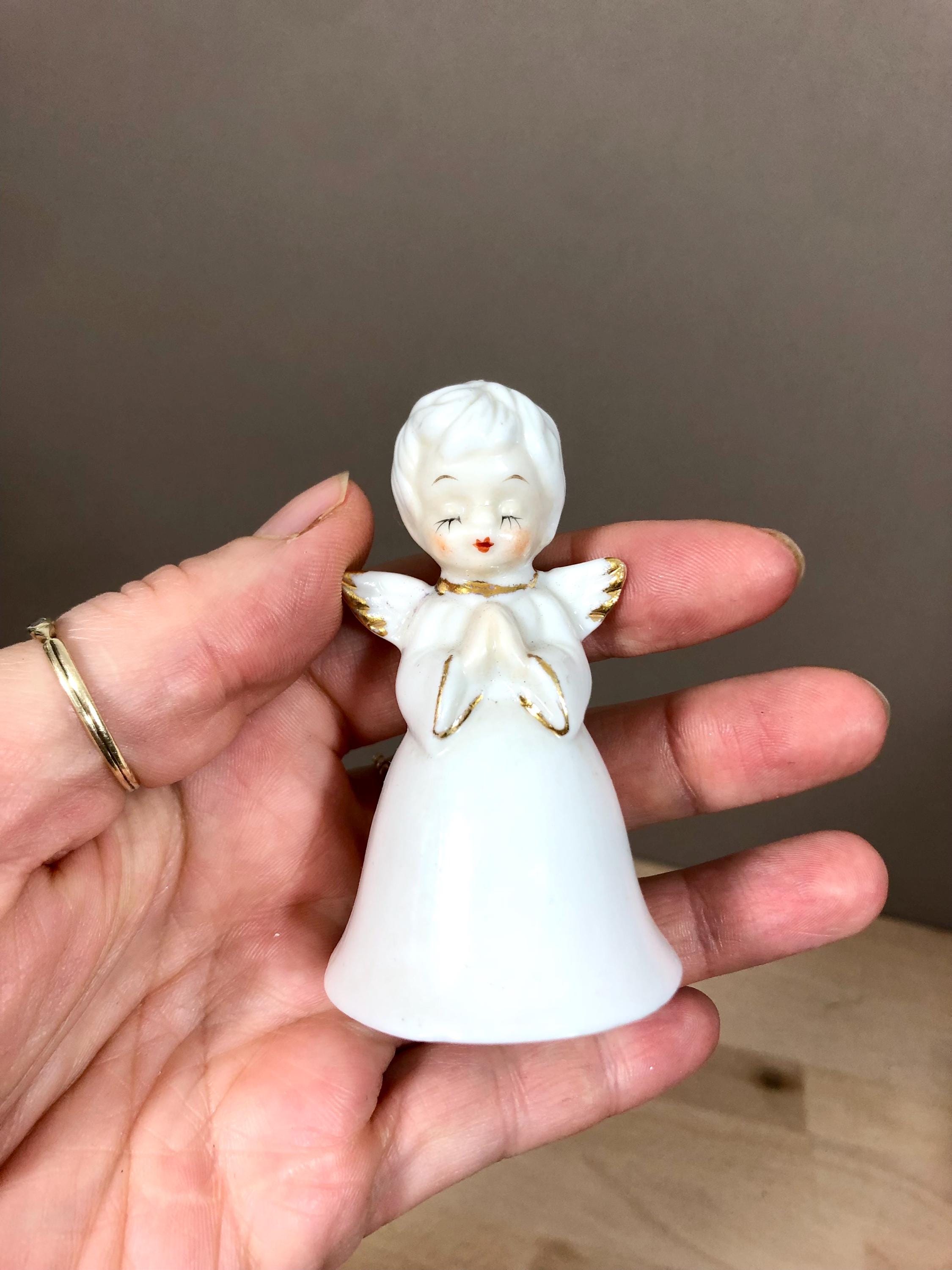 Porcelaine ivoire vintage et or 24 carats Avon trio d'ornements