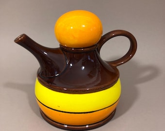 Vintake teapot, ceramic, Zeller Keramik, 70s design, colorful