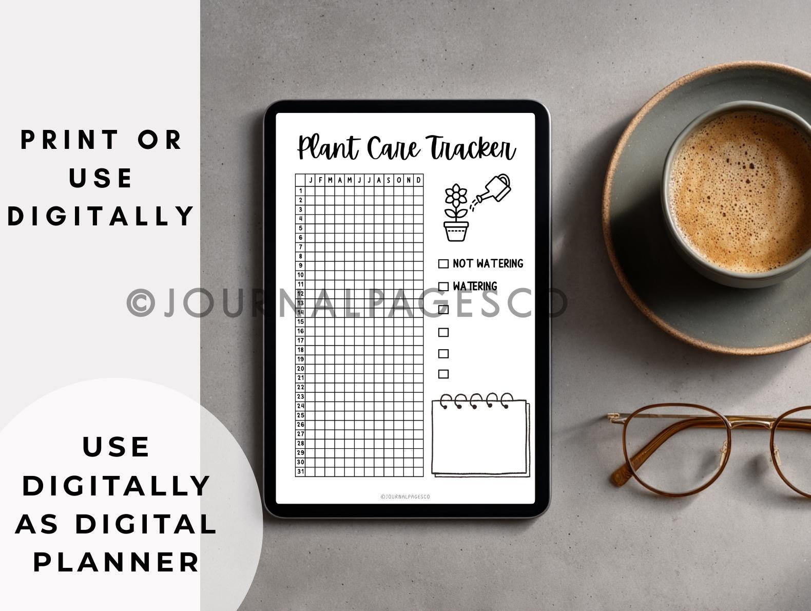 Plant Care Tracker Printable | Plant Watering Log & Journal Page ...