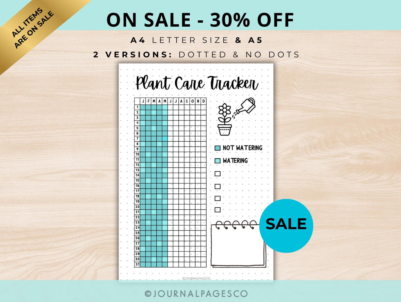 Plant Care Tracker Printable | Plant Watering Log & Journal Page ...