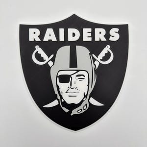 ウォールアート　ディスプレイ　看板　スチール　RAIDERS レイダース　サイン Raiders Logo Sign - Etsy