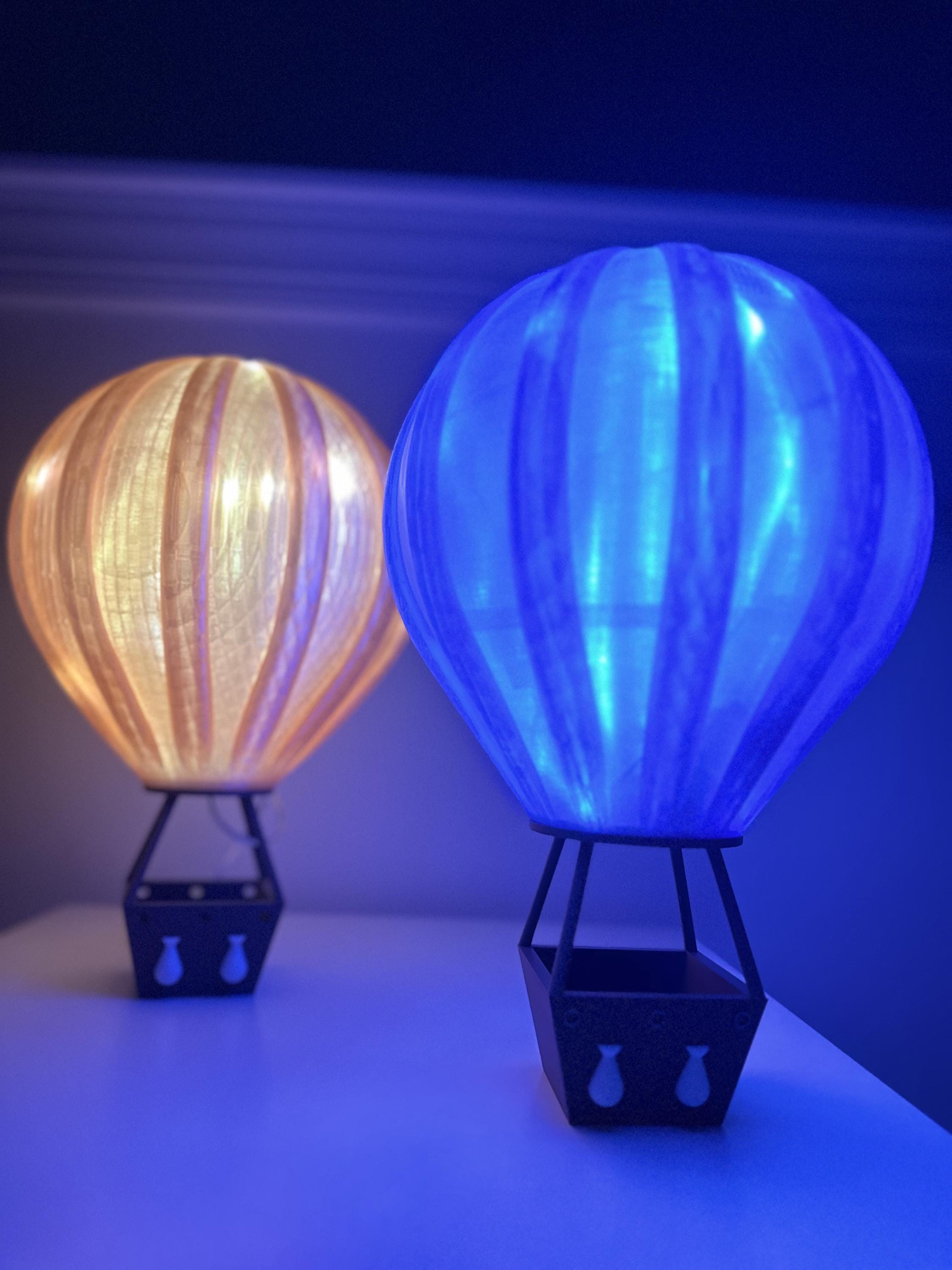 12 inch 3D Printed Charming Hot Air Balloon Night Light | Whimsical Decorative Lamp for Kids Rooms & Dreamy Home Decor | Perfect Gift