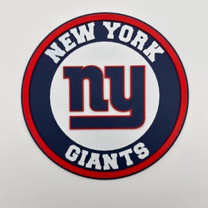 Giants-inspired Football Wall Sign | 3D Printed Man Cave Decor | Red ...
