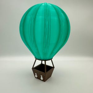 9 inch 3D Printed Charming Hot Air Balloon Statuette | Whimsical Decoration for Kids&#39; Rooms & Dreamy Home Decor | Perfect Gift for All Ages