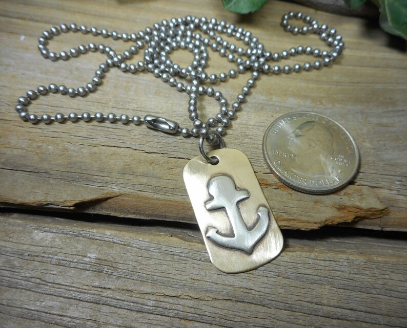 Nautical Pendant Anchor Pendant Nautical Jewelry Boat Etsy