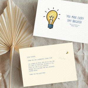 Editable Thank You Card // A6 Canva Template // Printable Teacher Appreciation Card // End of Year Card // Digital Download for teacher