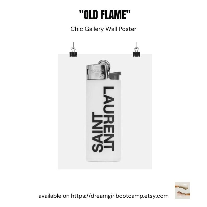 Chic Gallery Wall Poster old Flame Highquality Art Print Etsy Canada