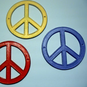 Retro Peace Sign Metal Cast Iron Bohemian Rustic Retro Funky - Etsy