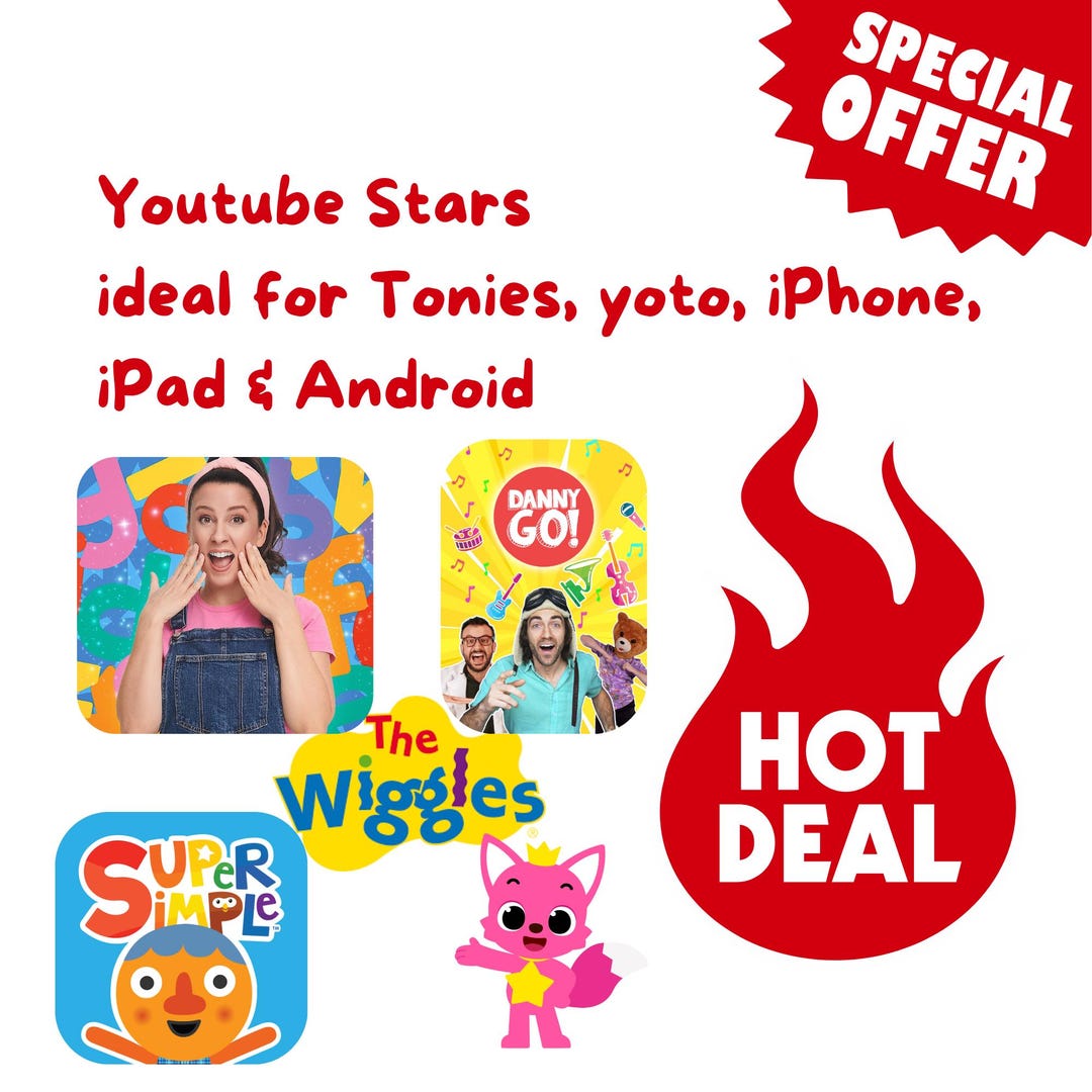Youtube Bundle, Ms Rachel, Super Simple Songs, Danny Go, the Wiggles ...