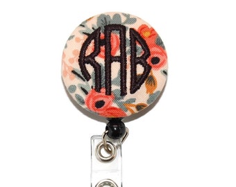 Custom Nurse Thank You Gift Personalized MONOGRAM Retractable BADGE Reel Teacher Badge Monogram Initial K Swivel Clip ID Badge Holder Personalized Initial K Graduation Gift