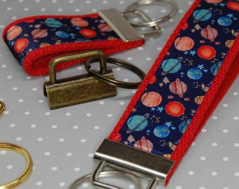 Planet Keychain Wristlet: Outer Space Key Fob, Astronomy Gift