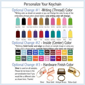 floral coral keychain optional color and hardware choices