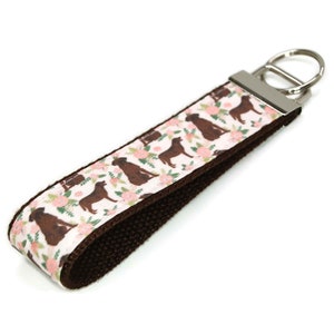 Chocolate Lab Dog Keychain -  Labrador Retriever Fabric Key Fob