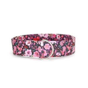 Pink Floral Fabric Belt - Ladies D-Ring Belts in Adult Youth Size Custom Made Cotton Fabric Choice of Size