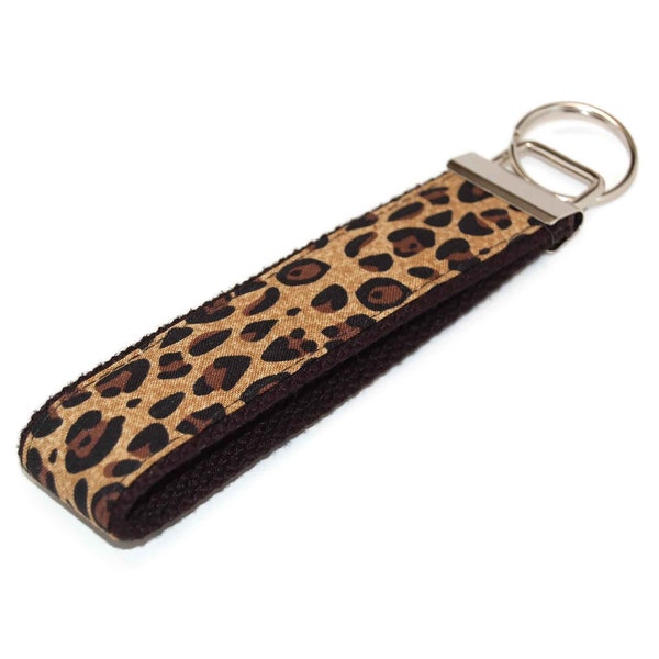 Leopard Keychain - Cheetah Fabric Key Fob