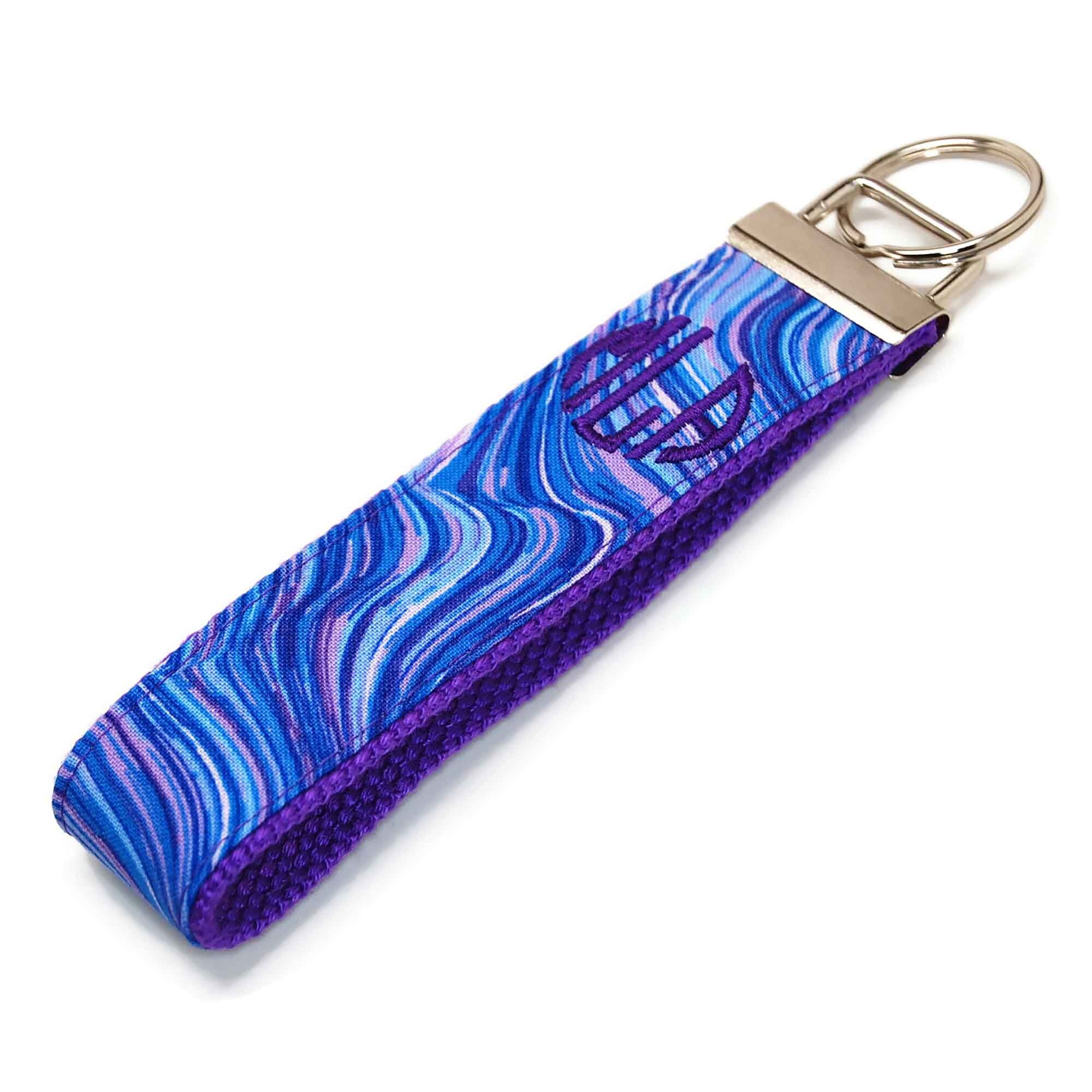 Swirl Spiral Custom Keychain Wristlet / Key Fob Keychain Lanyard Strap /  Key Fob Wristlet / Cute Keychain / Car Key Holder 