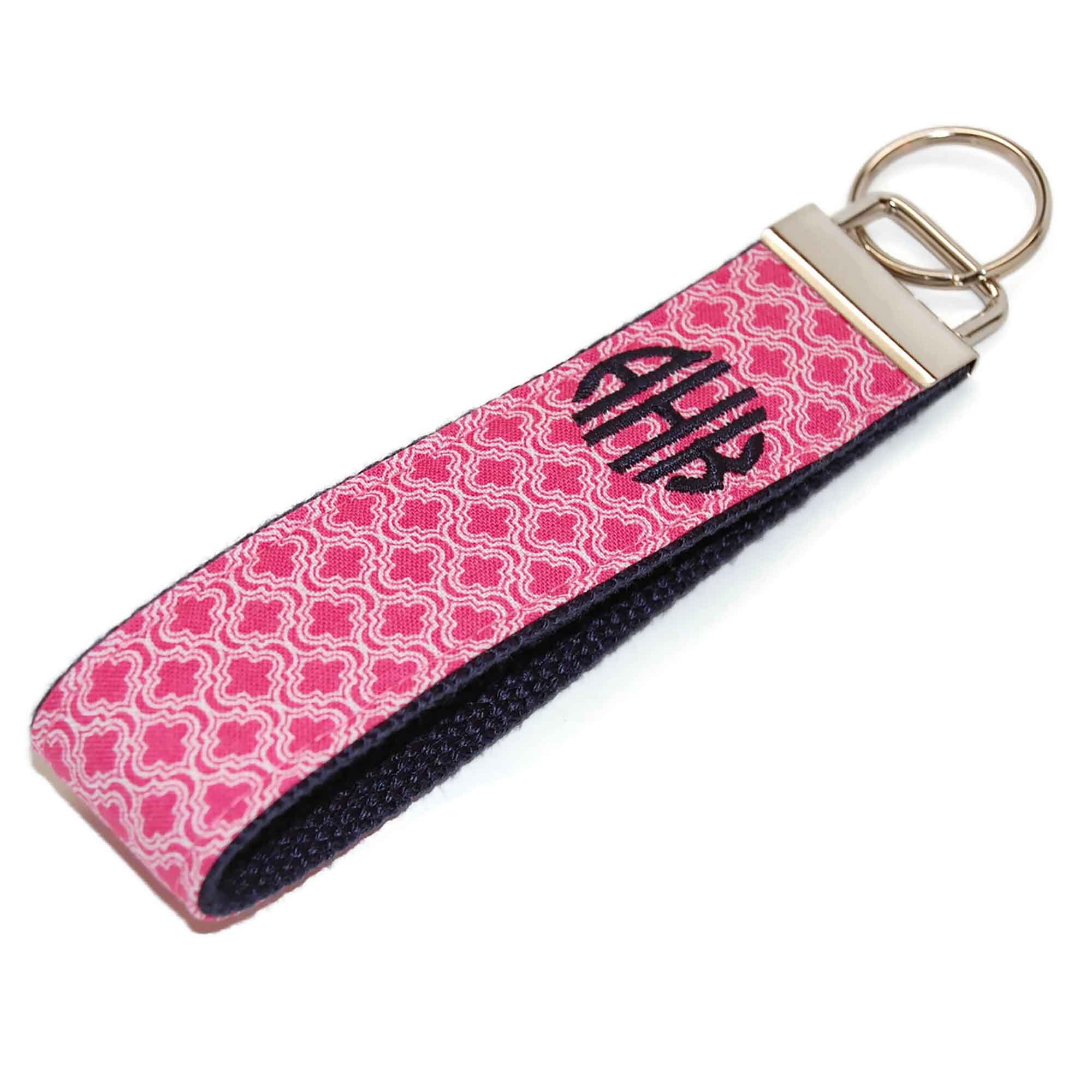 LiliesBoutique Pink Quatrefoil Keychain
